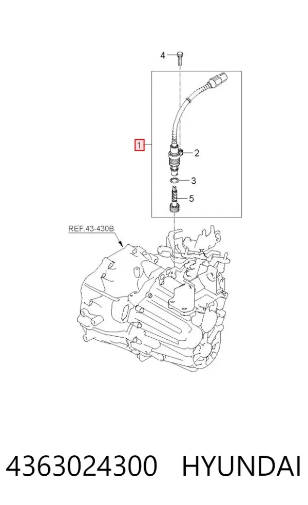 Czujnik prędkości 4363024300 Hyundai/Kia