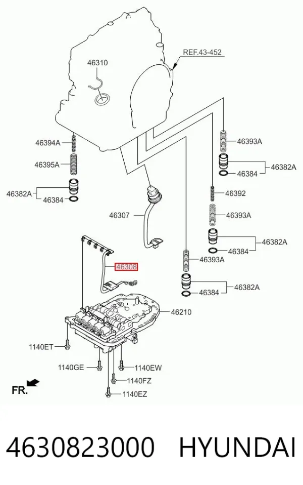 Wiązka przewodów automatycznej skrzyni biegów 4630823000 Hyundai/Kia