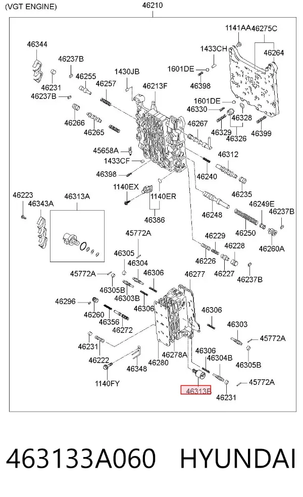 Solenoid automatycznej skrzyni biegów Hyundai Santa Fe II