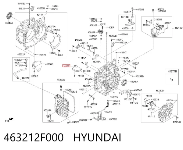 Filtr automatycznej skrzyni biegów 463212F000 Hyundai/Kia