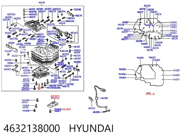Filtr automatycznej skrzyni biegów 4632138000 Hyundai/Kia