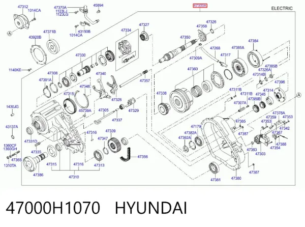Skrzynia rozdzielcza Hyundai Terracan HP