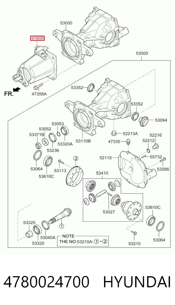 Sprzęgło załączania napędu przedniego 4780024700 Hyundai/Kia