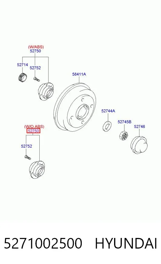 Piasta tylna 5271002500 Hyundai/Kia