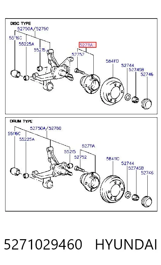 Piasta tylna 5271029460 Hyundai/Kia