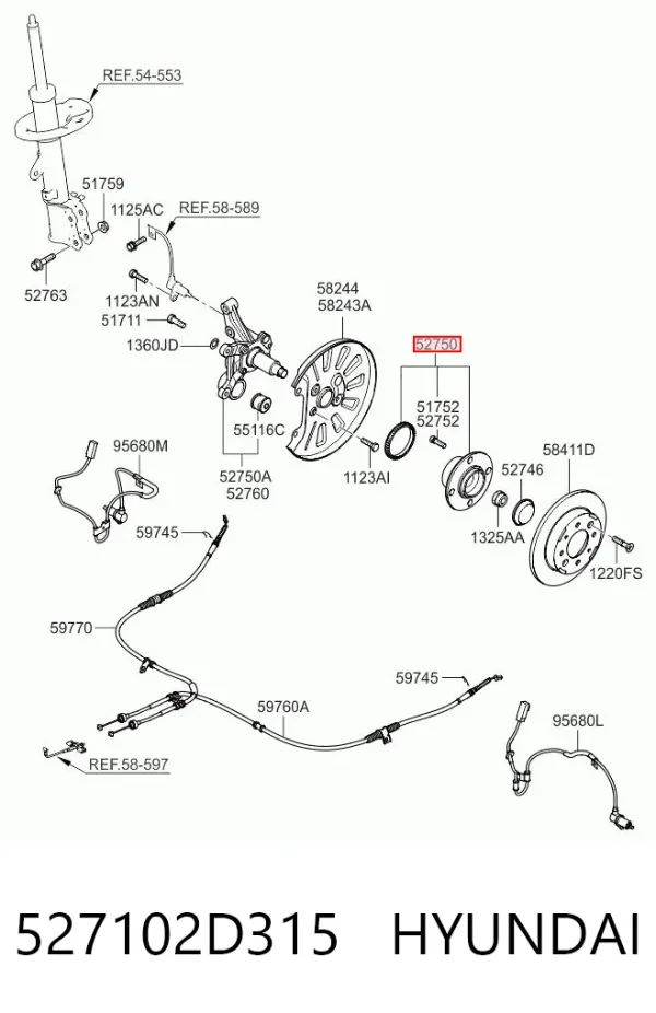 Piasta tylna 527102D315 Hyundai/Kia