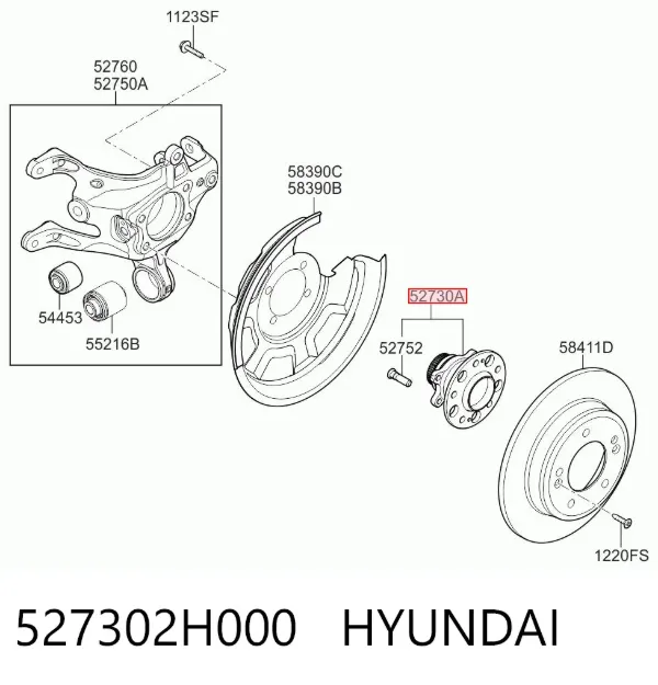 Piasta tylna 527302H000 Hyundai/Kia