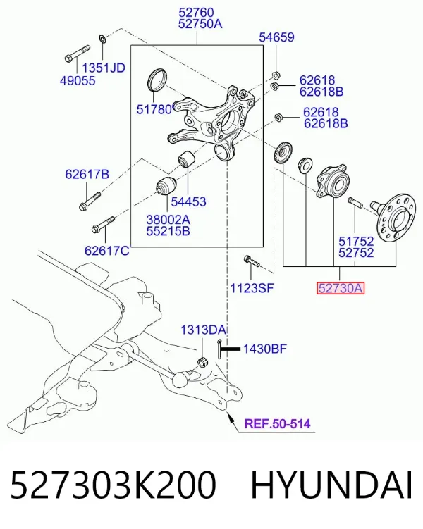 Piasta tylna 527303K200 Hyundai/Kia
