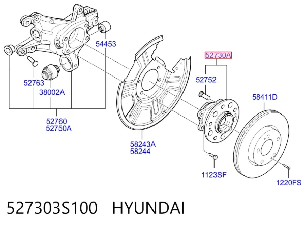 Piasta tylna 527303S100 Hyundai/Kia