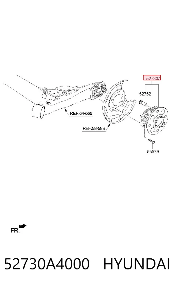 Piasta tylna 52730A4000 Hyundai/Kia