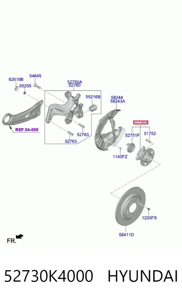 Piasta tylna 52730K4000 Hyundai/Kia