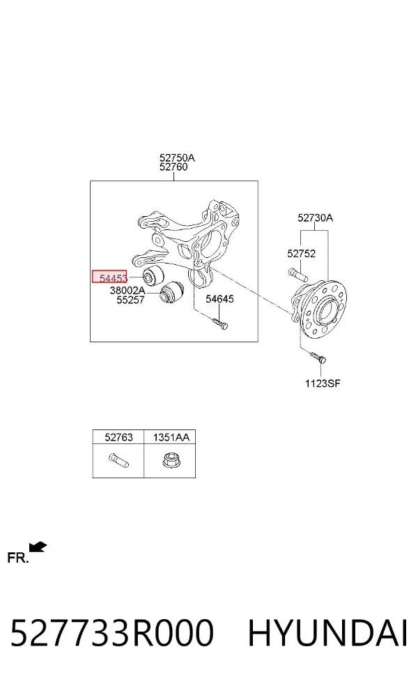 Silentblock czopu tylnego 527733R000 Hyundai/Kia