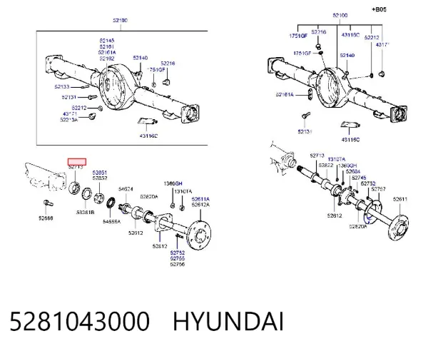 Lożysko piasty tylnej 5281043000 Hyundai/Kia