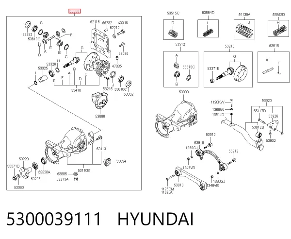 Reduktor mostu tylnego Hyundai Santa Fe I