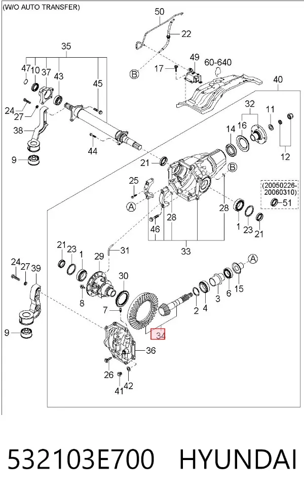  532103E700 Hyundai/Kia