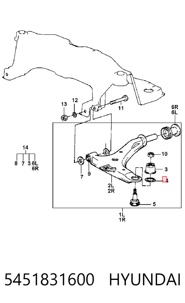 Pierścień zabezpieczający łożysko piasty przedniej 5451831600 Hyundai/Kia