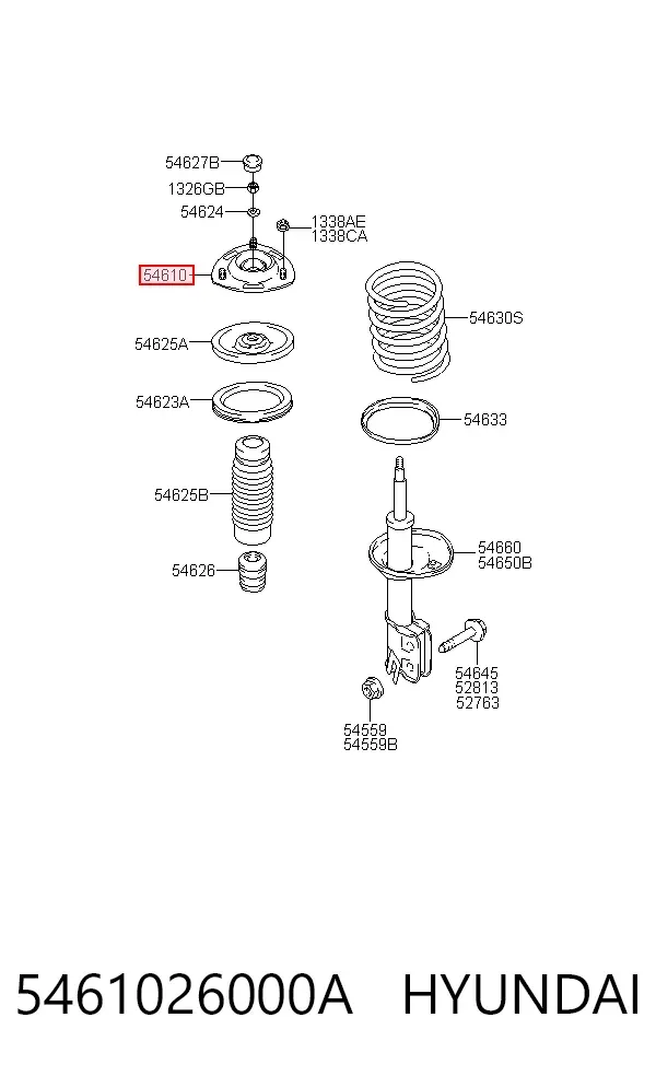 Poduszka amortyzatora przedniego 5461026000A Hyundai/Kia
