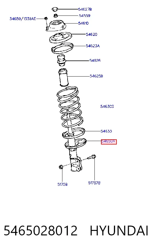 Amortyzator przedni 5465028012 Hyundai/Kia