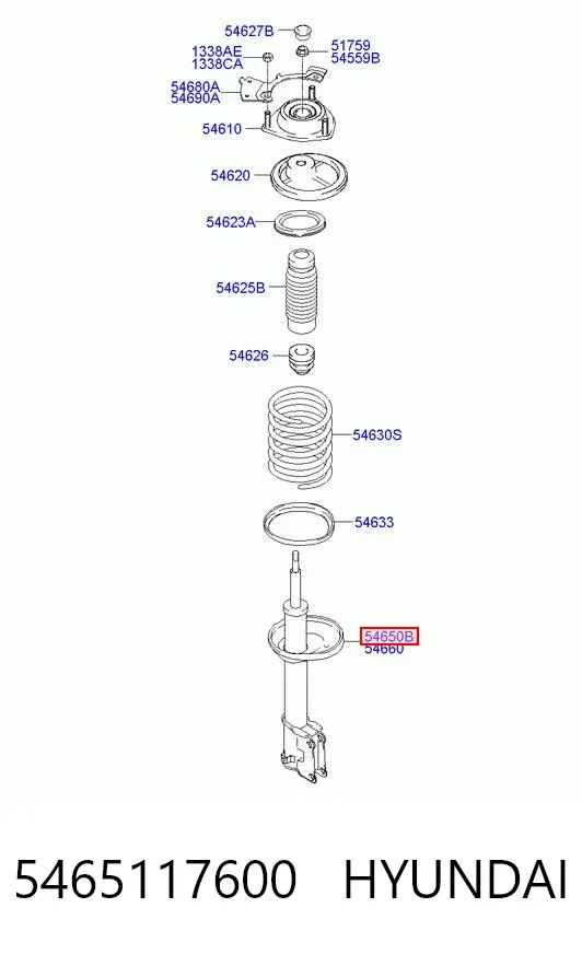 Amortyzator przedni lewy 5465117600 Hyundai/Kia