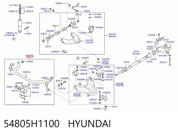 Stabilizator przedni Hyundai Terracan HP