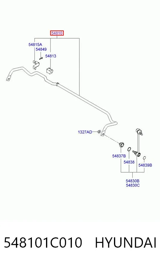Stabilizator przedni 548101C010 Hyundai/Kia