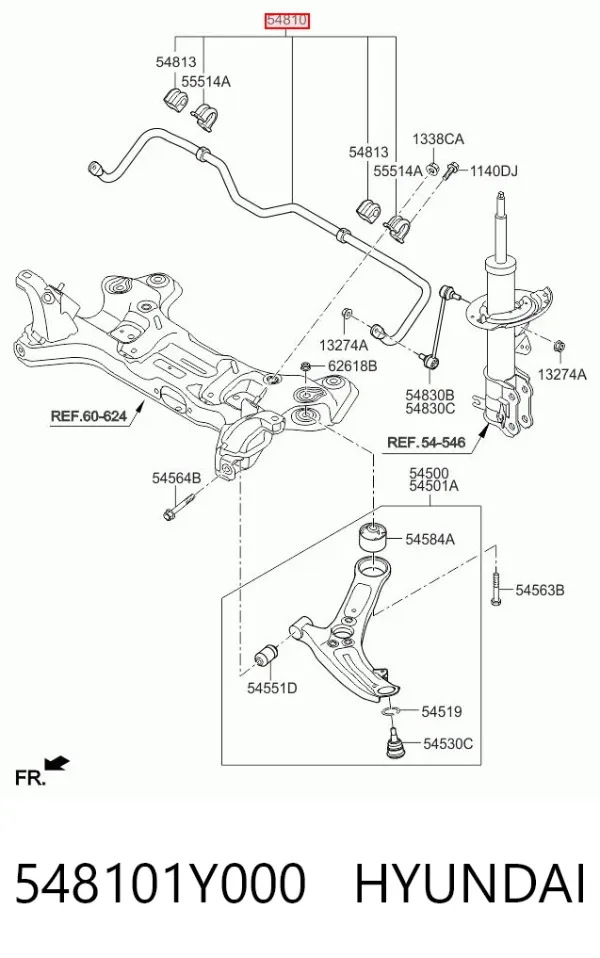 Stabilizator przedni KIA Picanto II