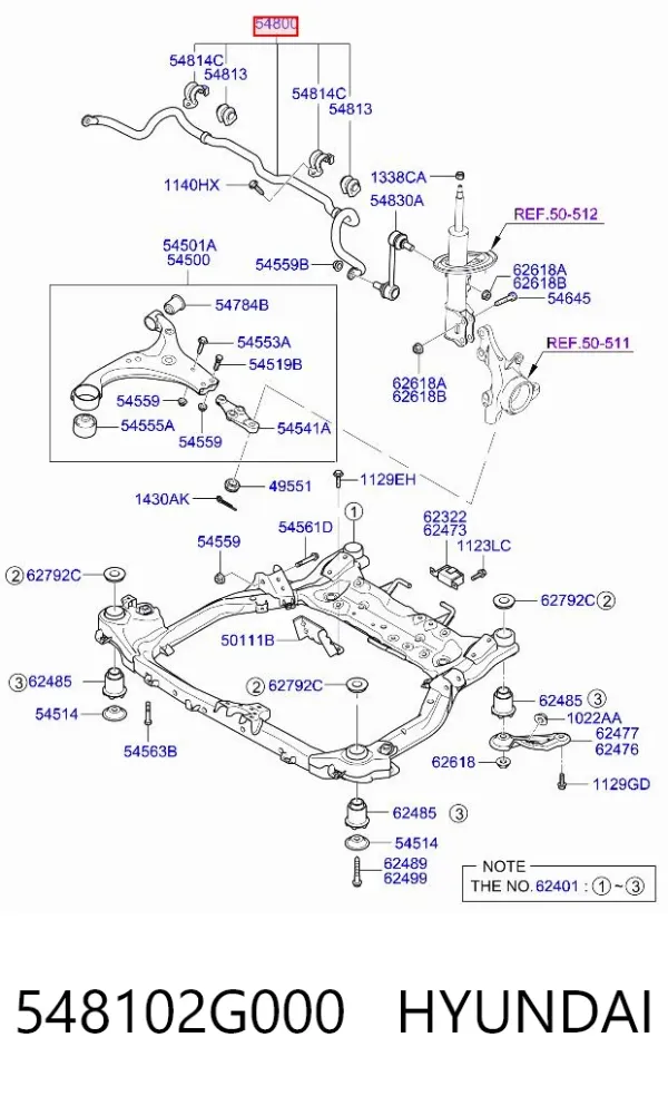 Stabilizator przedni KIA Carens II