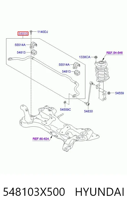 Stabilizator przedni Hyundai Elantra V