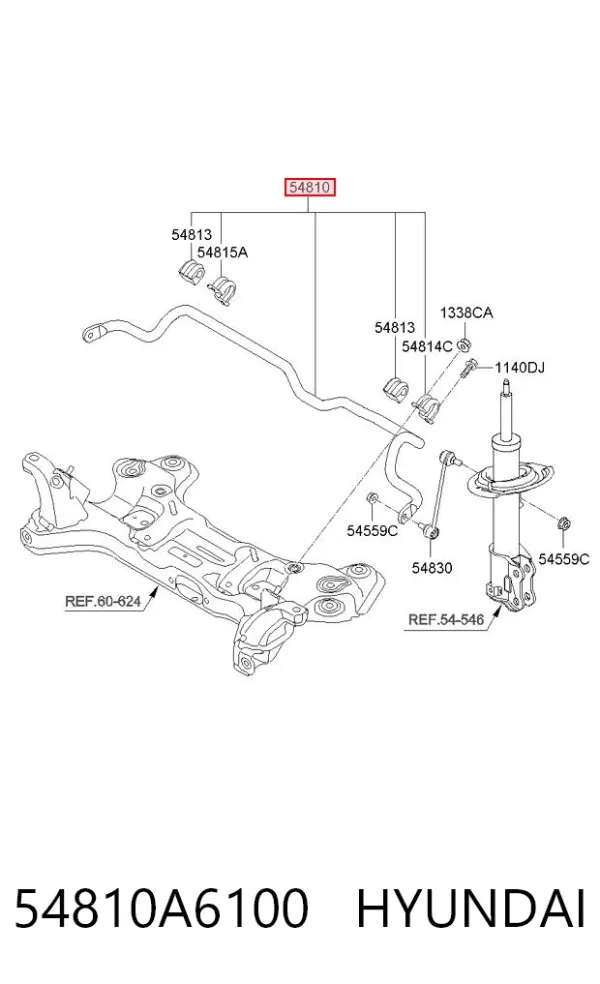 Stabilizator przedni Hyundai I30 GDH