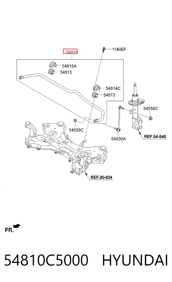 Stabilizator przedni 54810C5000 Hyundai/Kia