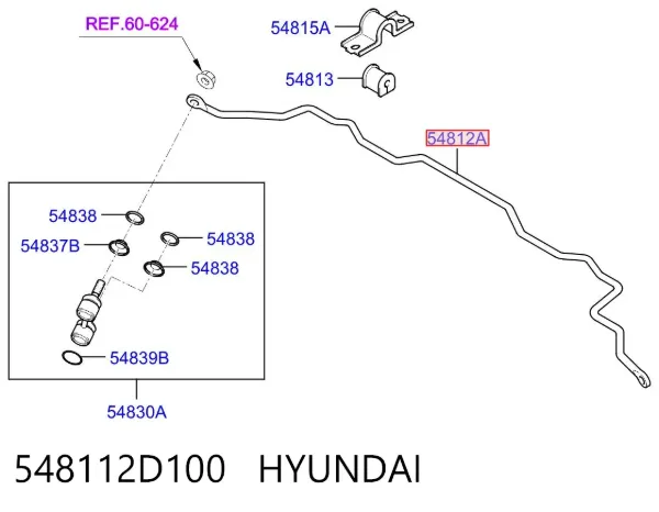 Stabilizator przedni Hyundai Elantra III