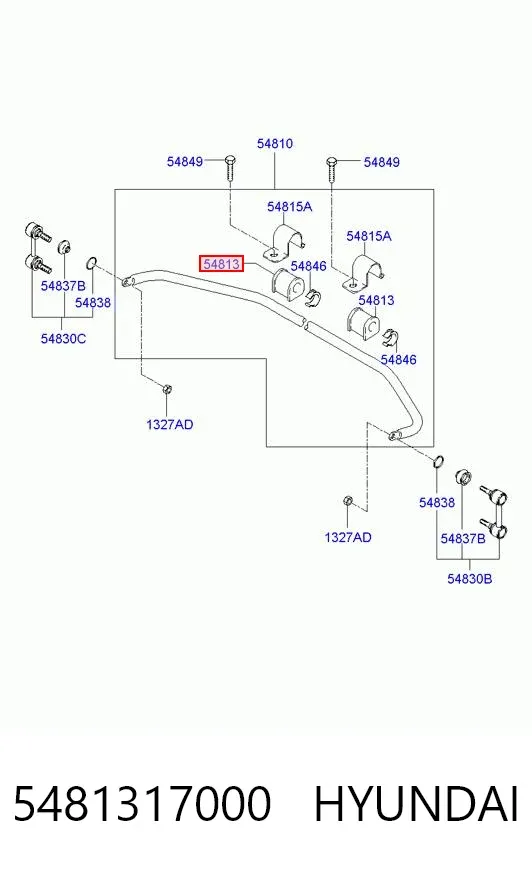 Tuleja stabilizatora przedniego 5481317000 Hyundai/Kia