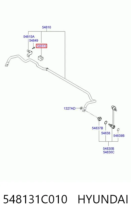 Tuleja stabilizatora przedniego 548131C010 Hyundai/Kia