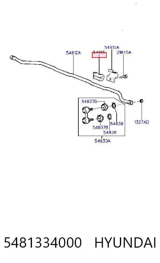 Tuleja stabilizatora przedniego 5481334000 Hyundai/Kia