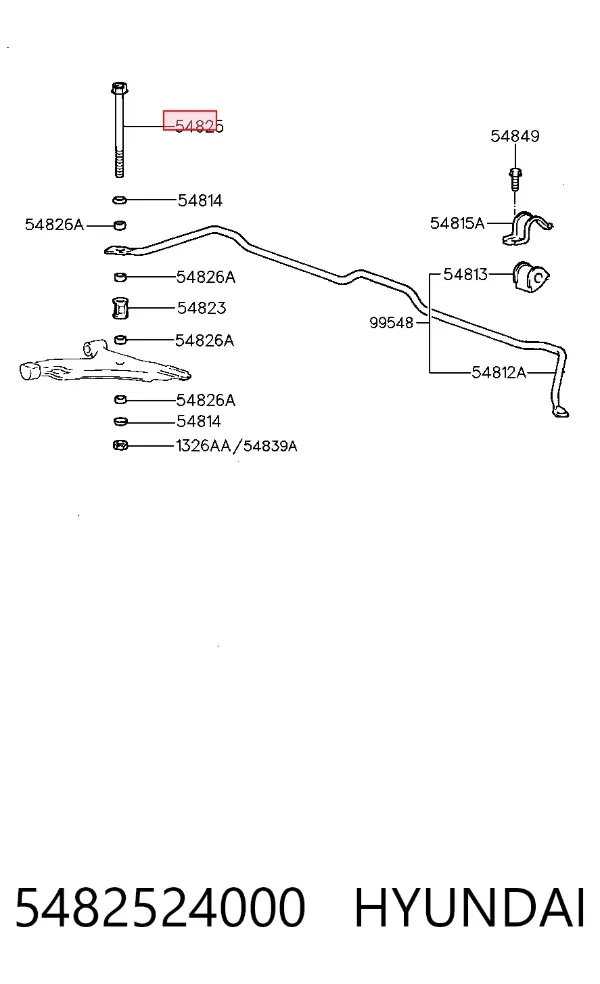 Łącznik stabilizatora przedniego 5482524000 Hyundai/Kia