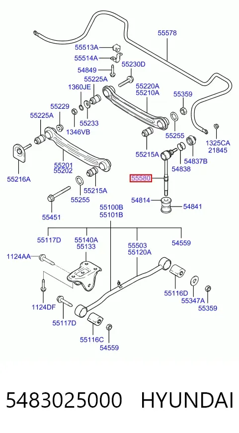 Łącznik stabilizatora tylnego 5483025000 Hyundai/Kia