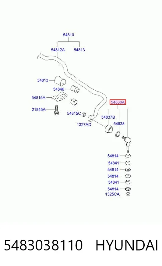 Łącznik stabilizatora przedniego 5483038110 Hyundai/Kia