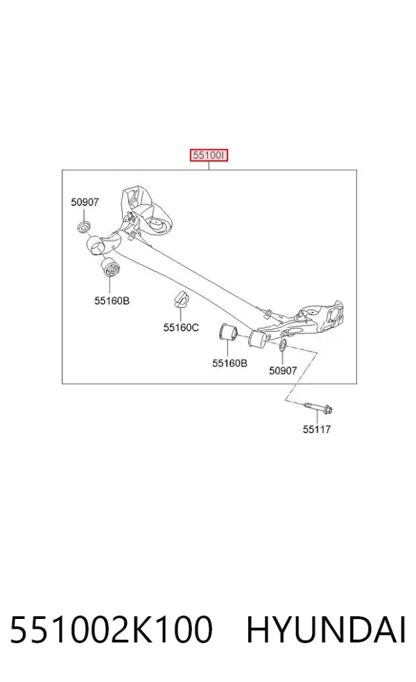 Korpus osi tylnej KIA Soul I