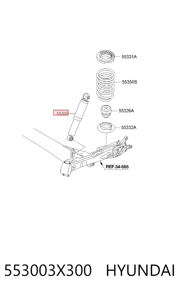 Amortyzator tylny 553003X300 Hyundai/Kia