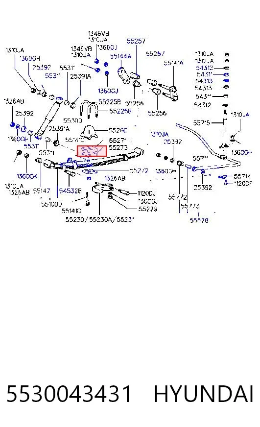 Amortyzator tylny 5530043431 Hyundai/Kia