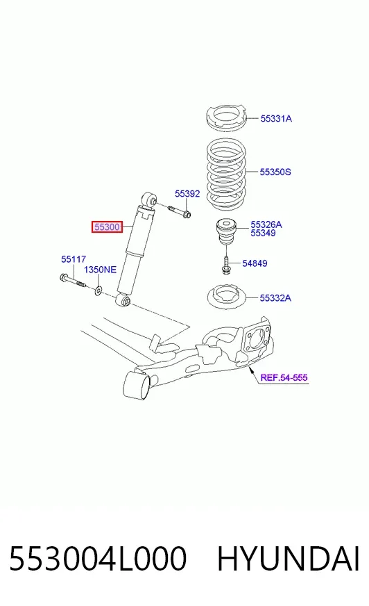 Amortyzator tylny 553004L000 Hyundai/Kia