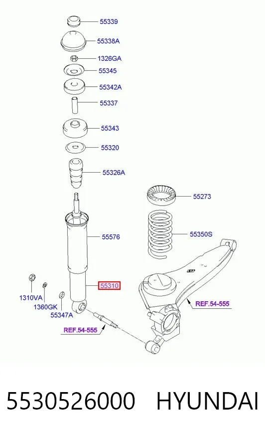 Amortyzator tylny 5530526000 Hyundai/Kia
