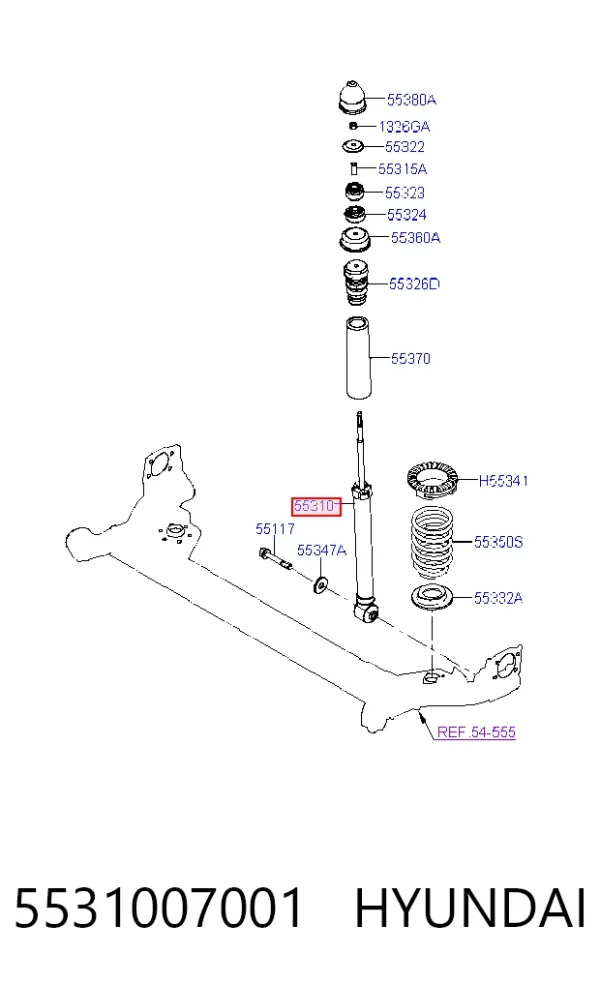 Amortyzator tylny 5531007001 Hyundai/Kia