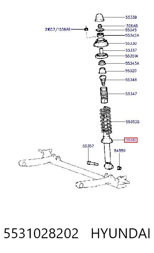 Amortyzator tylny 5531028202 Hyundai/Kia