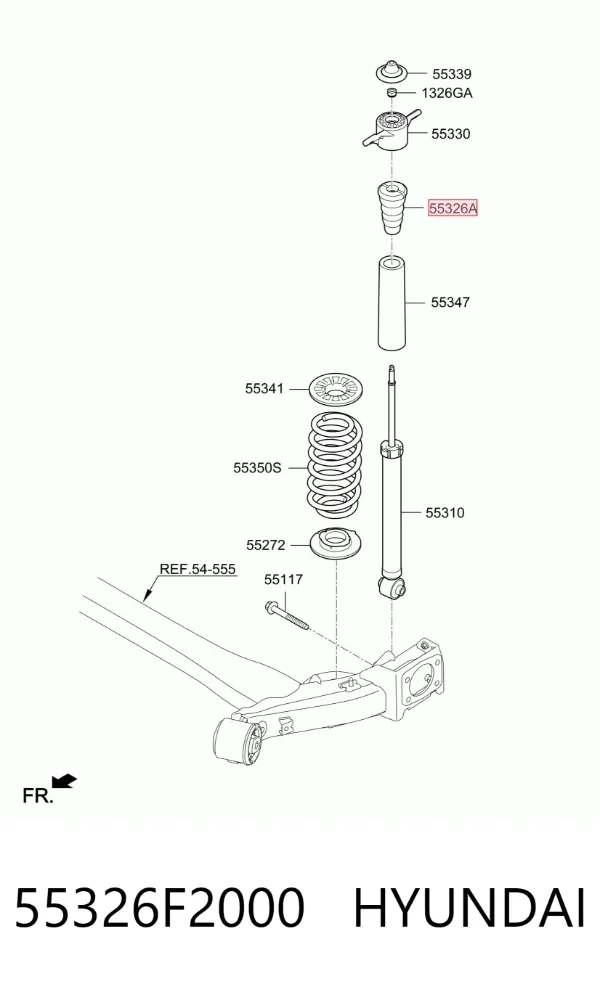 Odbój amortyzatora tylnego 55326F2000 Hyundai/Kia