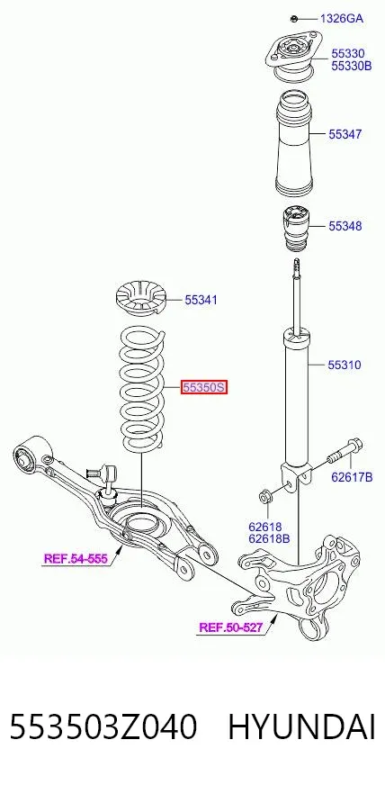 Sprężyna tylna Hyundai I40 I
