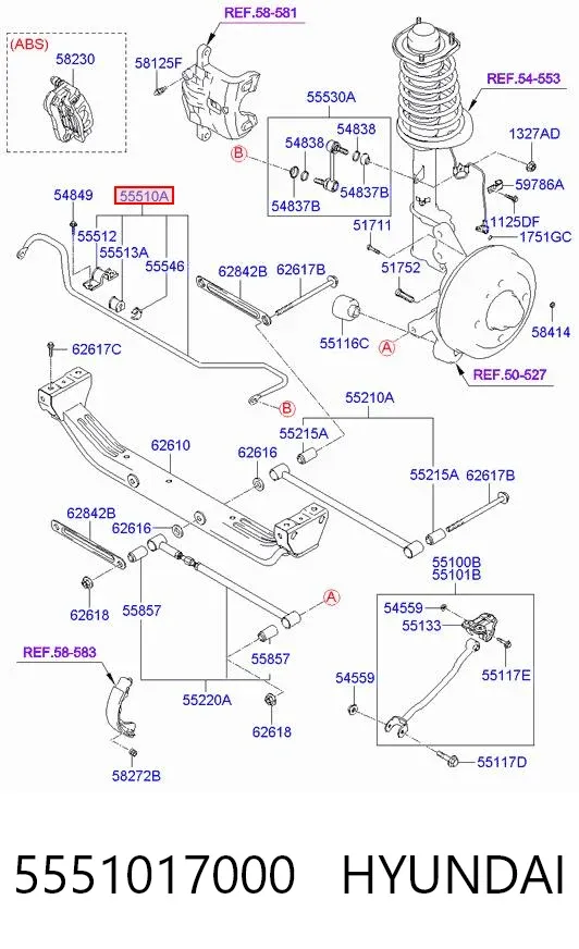 Stabilizator tylny Hyundai Matrix FC