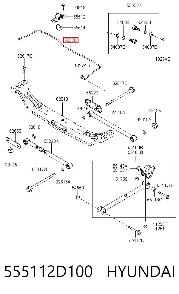 Stabilizator tylny Hyundai Elantra III
