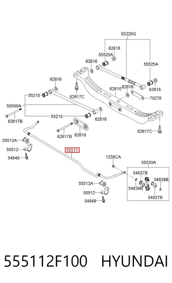 Stabilizator tylny KIA Cerato II