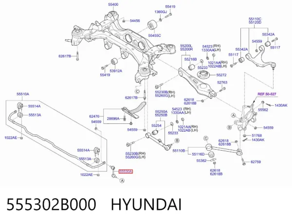 Łącznik stabilizatora tylnego 555302B000 Hyundai/Kia